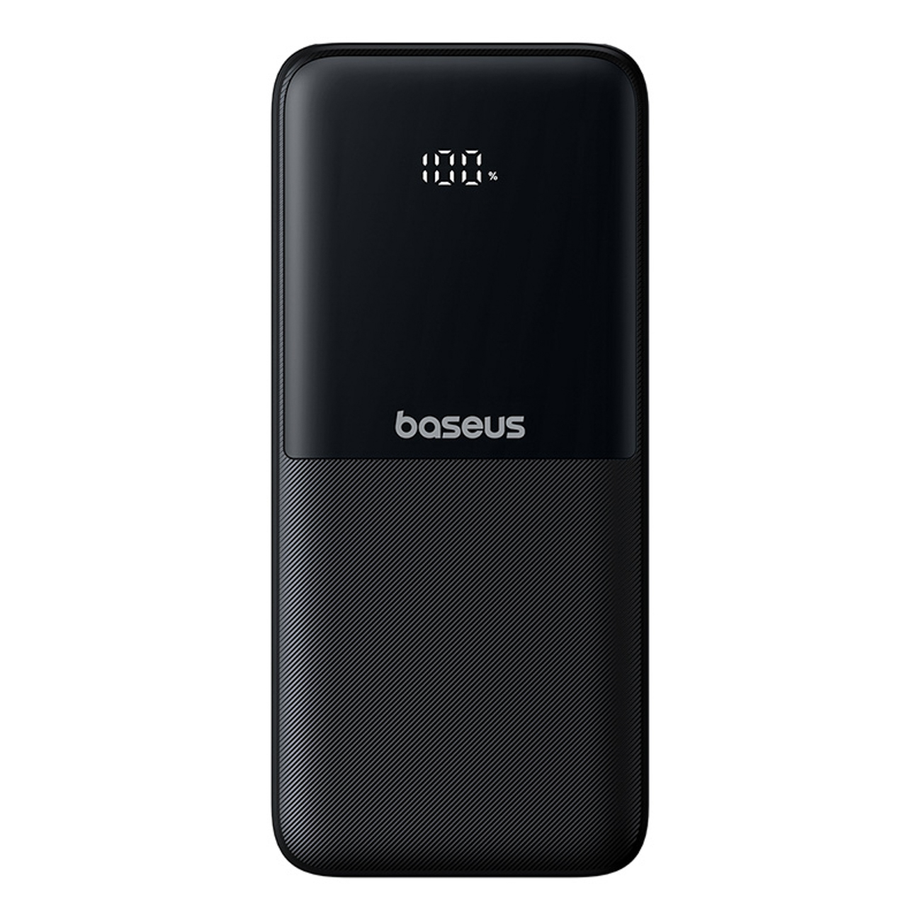 Baseus Lipow 10000mAh 22.5W išorinė baterija su dvigubu integruotu kabeliu ir ekranu (su papildomu juodu Baseus Simple USB-A - USB-C 3A 0.2m kabeliu) - Juoda