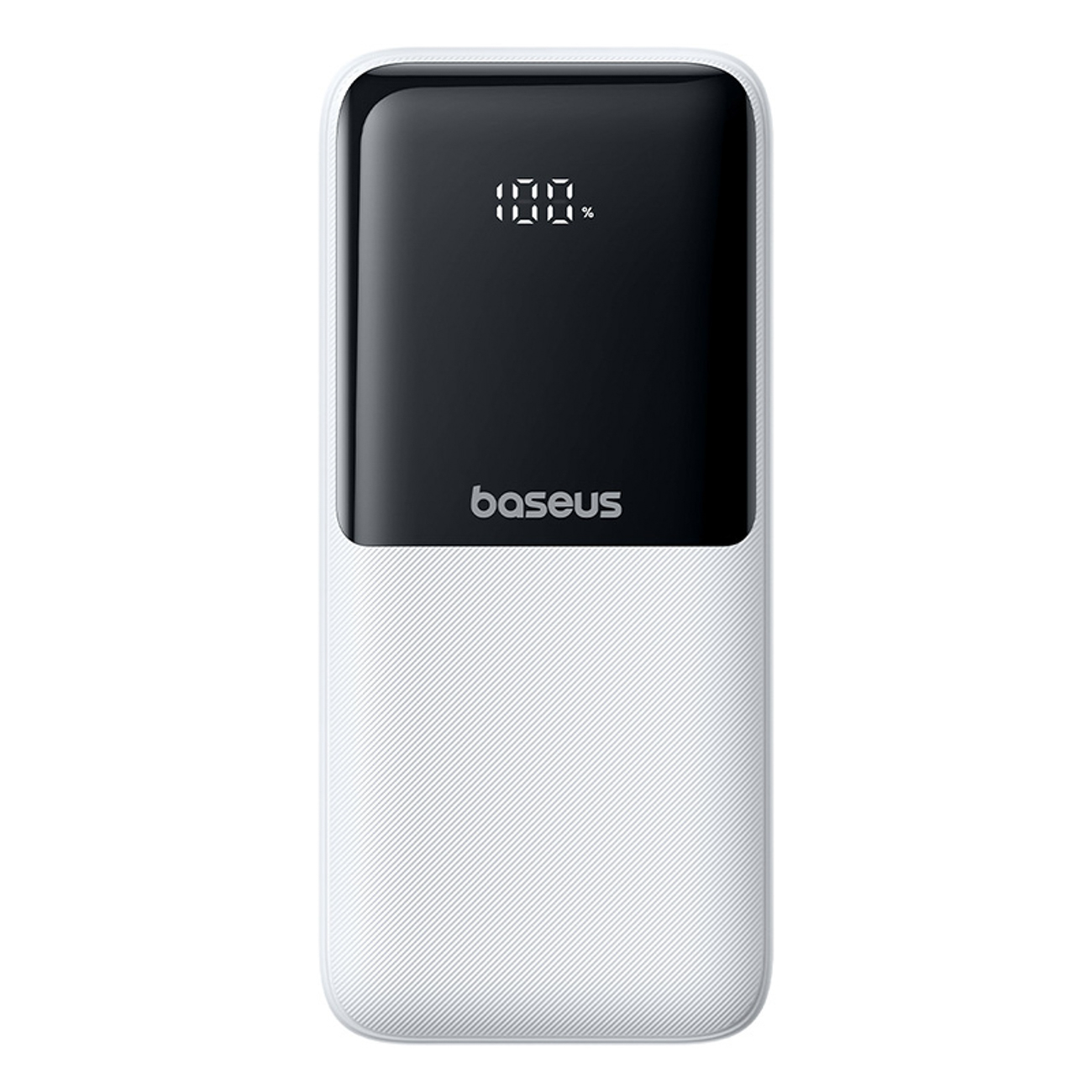 Baseus Lipow 20000mAh 22.5W išorinė baterija su dviem integruotais laidais ir papildomu Baseus Simple USB-A - USB-C 3A 20cm laidu - balta