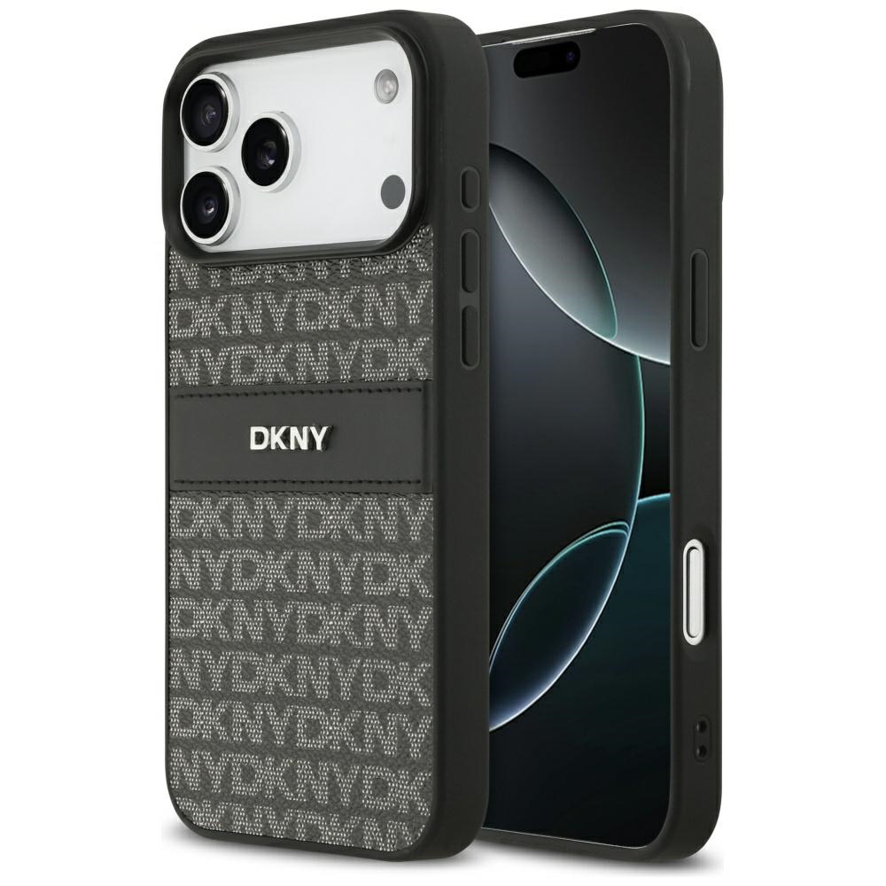 DKNY pakartotinio rašto su toninėmis juostelėmis dėklas telefonui iPhone 17 Pro Max - juodas
