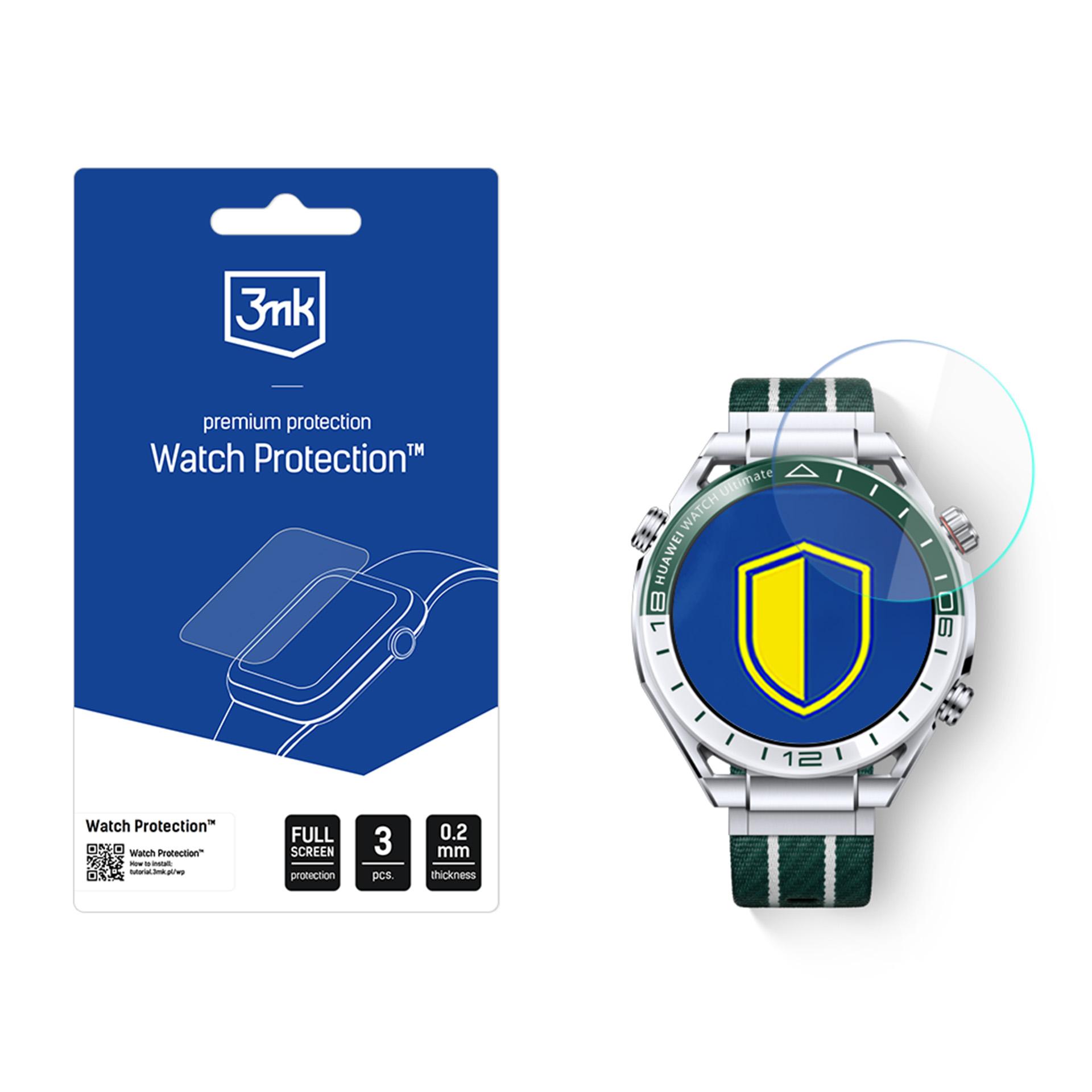 3mk Watch Protection FlexibleGlass hibridinis stiklas išmaniojo laikrodžio ekranui, skirtas "Huawei Watch Ultimate 2