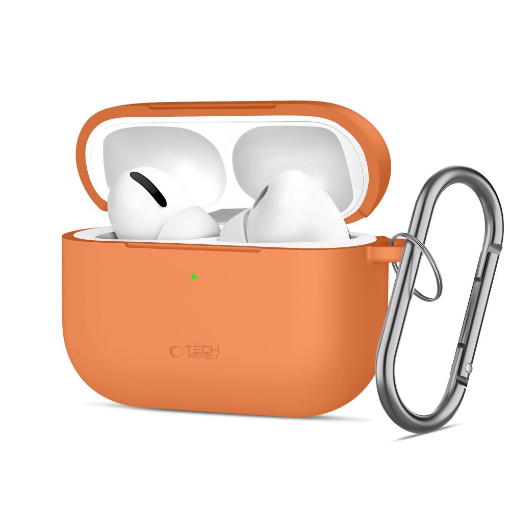 Tech-Protect silikoninis dėklas su kabliuku AirPods Pro ausinėms - oranžinis