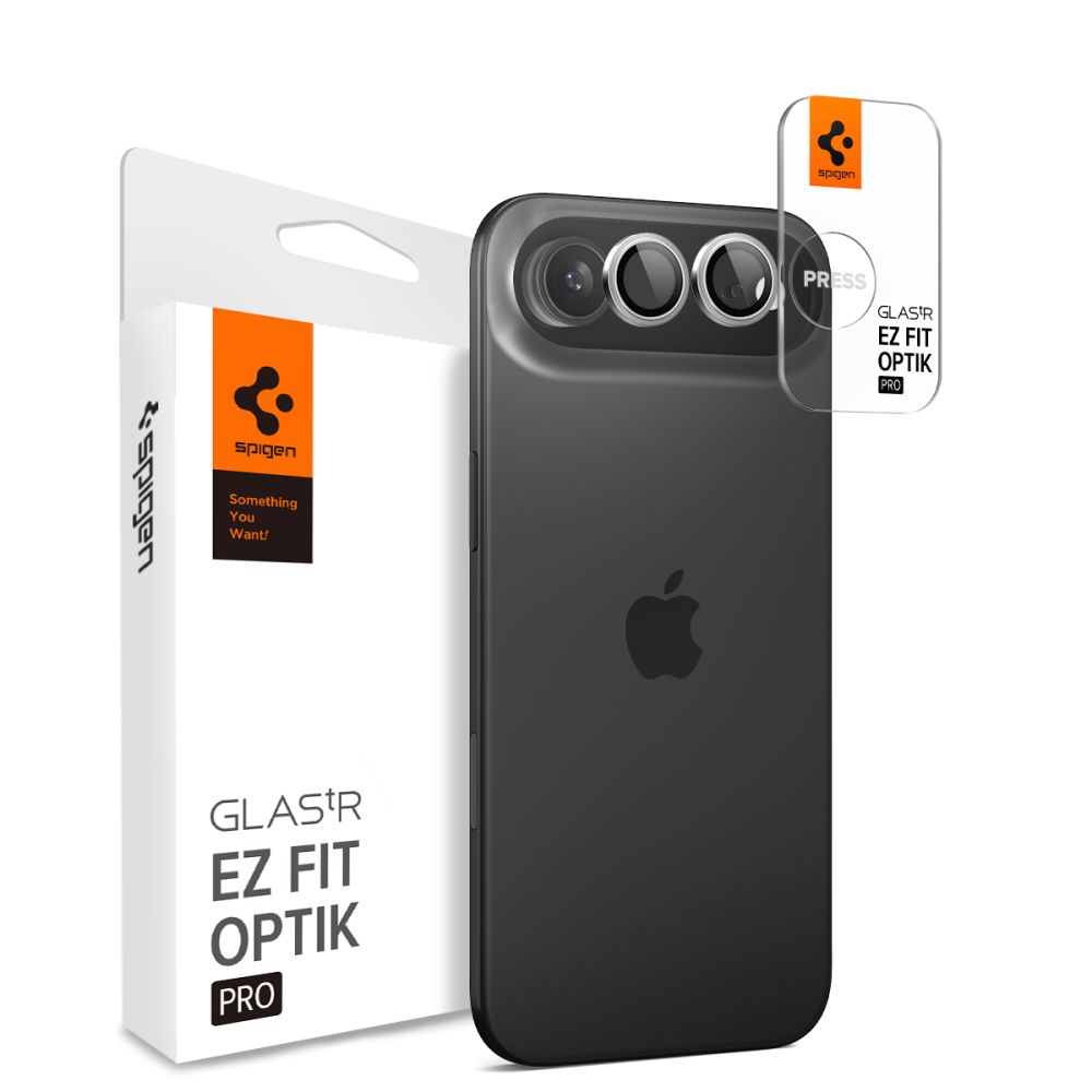 Spigen Optik Pro GLAS.TR „EZ FIT“ kameros dangtelis 2 dalių rinkinys iPhone Air - sidabrinis