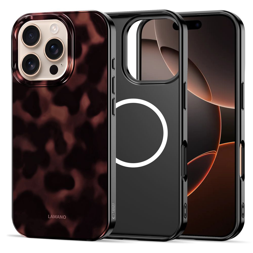 Tech-Protect Lamano Magnetinis dėklas telefonui iPhone 16 Pro - juodas ir raudonas