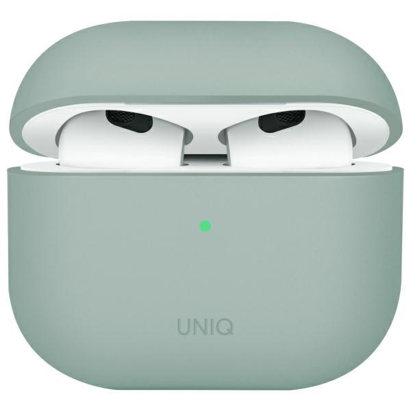 Uniq Lino silikoninis dėklas AirPods 4 - žalias