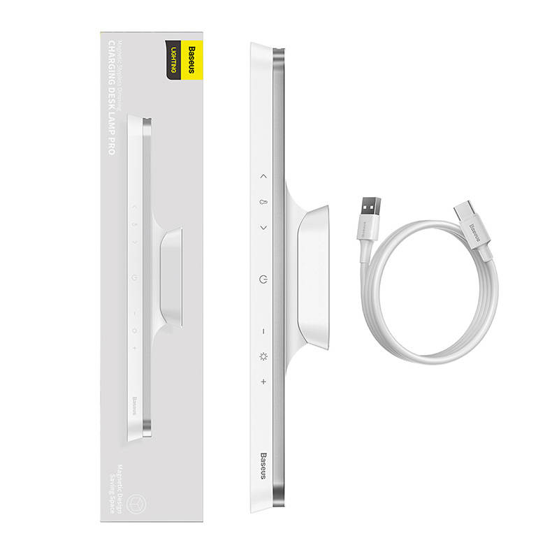 Baseus Magnetic Stepless Lamp Pro, su jutikliniu paneliu (balta)