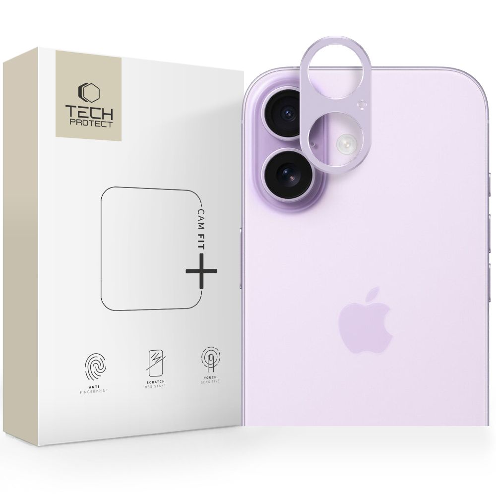 Tech-Protect Camalloy Fit+ kameros stiklas iPhone 17 violetinis