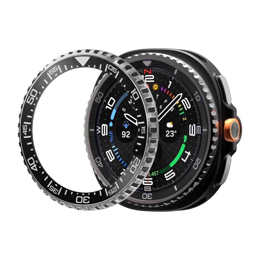 Spigen Bezel Tune Pro Diverna dangtelis Samsung Galaxy Watch 8 Classic 46mm juodas