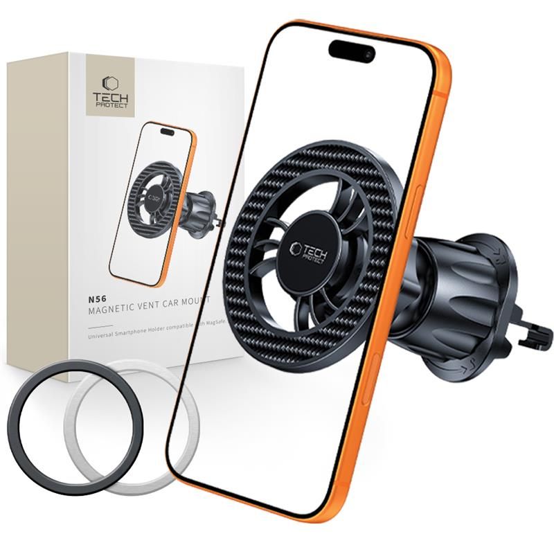 Tech-Protect N56 Magnetic MagSafe automobilinis oro groteles laikiklis - Juodas