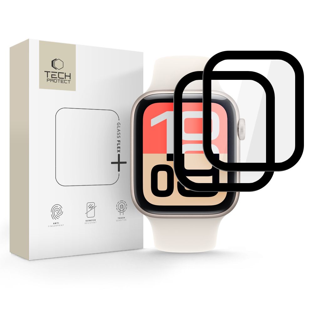 Tech-Protect Glass Flex+ 2 vnt. Apple Watch 40mm - Juodas