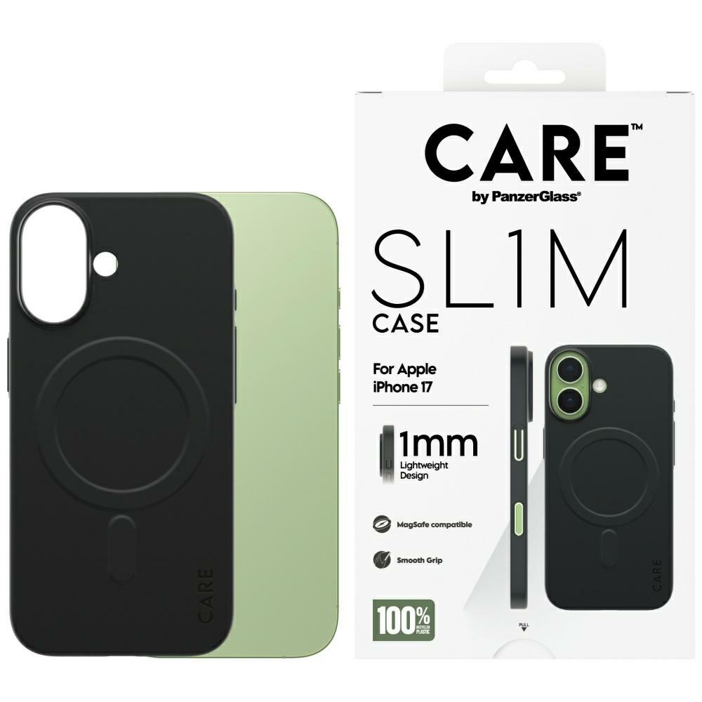 CARE by PanzerGlass SL1M MagSafe deklas iPhone 17 - juodas