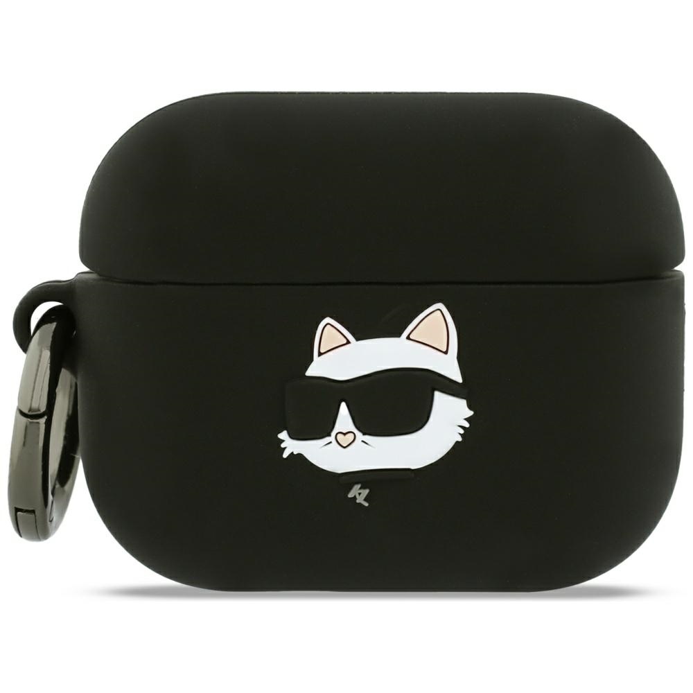 Karl Lagerfeld Silicone Choupette Head 3D deklas AirPods Pro 3 - juodas