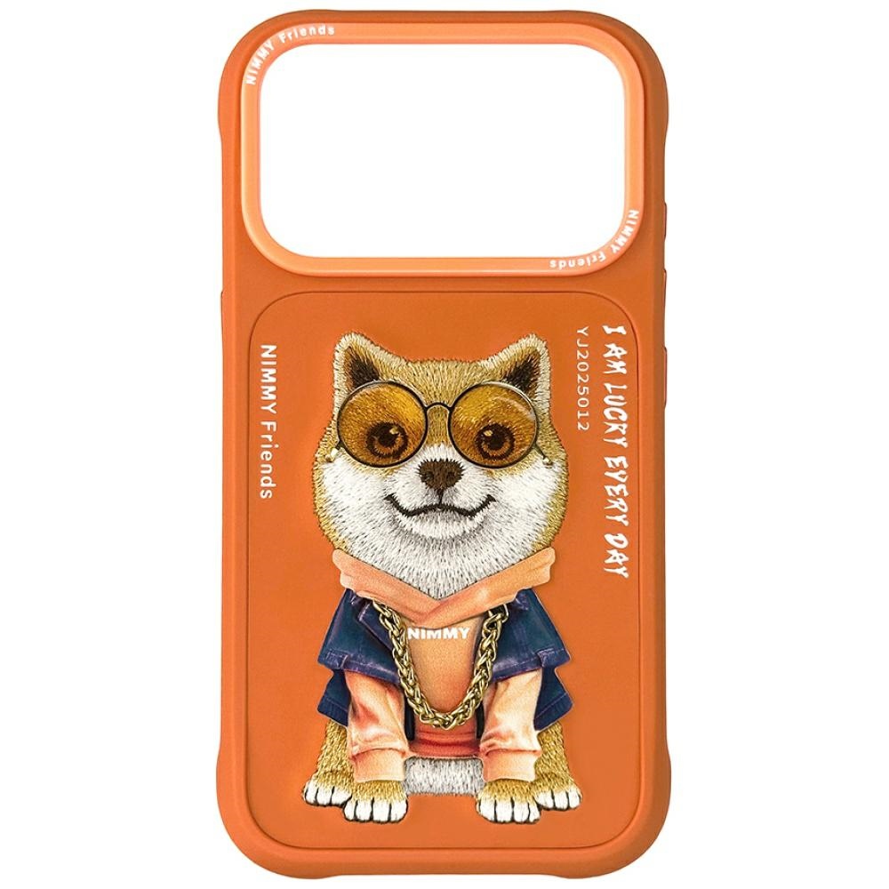 Nimmy Glasses Cool Dog iPhone 17 Pro deklas - oranzinis