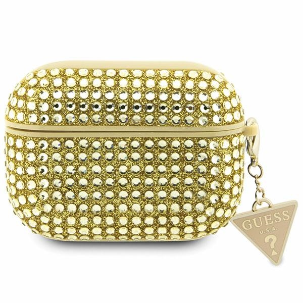 Guess Rhinestone Triangle AirPods Pro deklas - auksinis