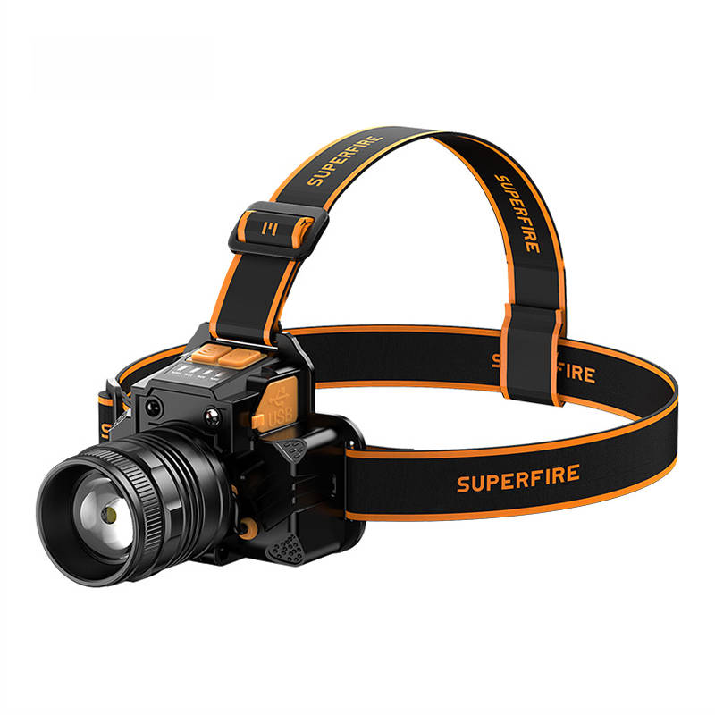 Superfire HL58 priekines zibintuvėlis, 350 lm, USB, 3 rezimai, 200m