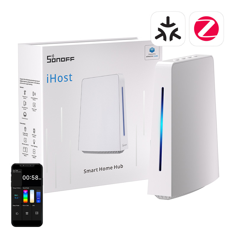 Šliuzas iHost Hub WiFi ZigBee Bluetooth Matter SONOFF AIBridge 2GB LAN