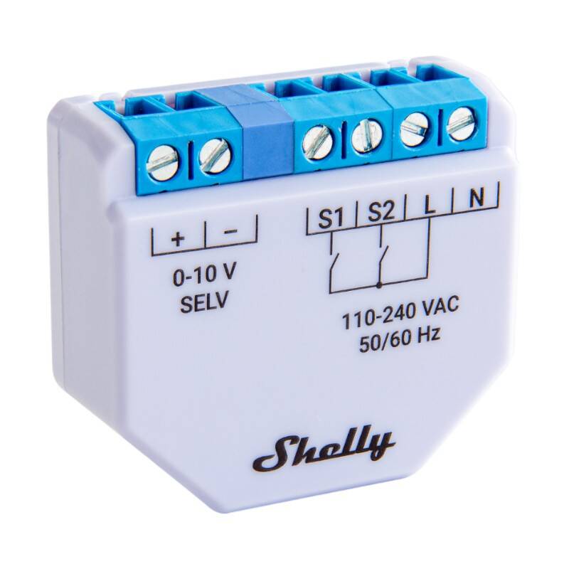 Shelly Plus 0-10V šviesos reguliatorius, WiFi/Bluetooth