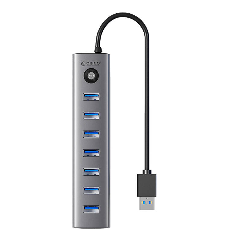Orico CL7U USB-C į 7x USB 3.0 Hub adapteris (pilkas)