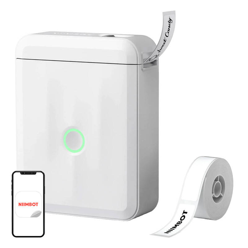 Niimbot D110M nešiojamas etikečių spausdintuvas baltas