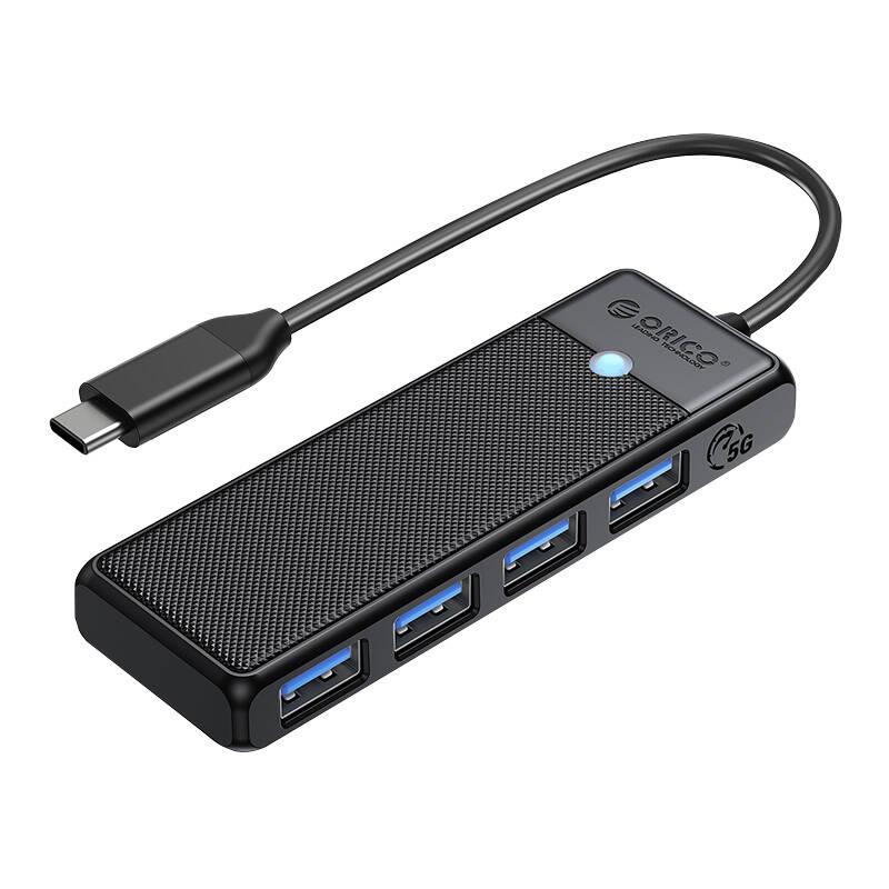 Orico Hub 4in1 USB A3.0x4 (juodas)