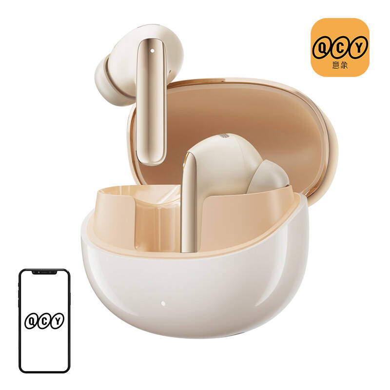 TWS QCY MeloBuds Pro HT08 ausinės, ANC (auksinės)