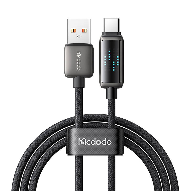 "Mcdodo CA-2350" USB-A į USB-C kabelis, 6A, LED ekranas, 1,2 m