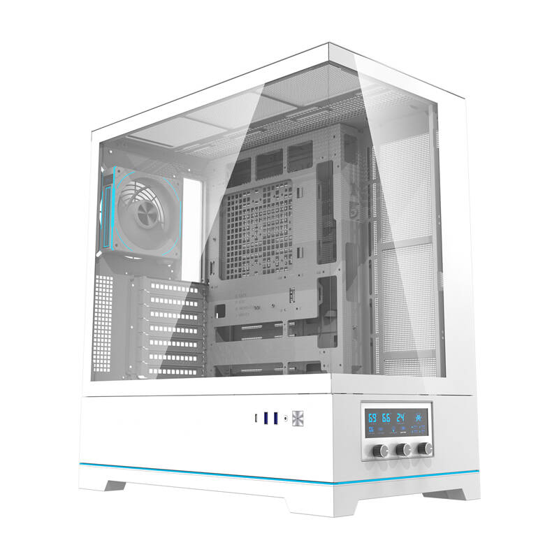 Darkflash DY451 PRO kompiuterio korpusas (baltas) + 1 ventiliatorius