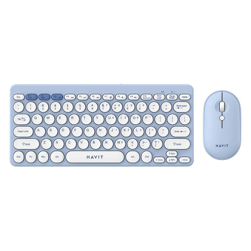 Havit KB279GCM belaidis 2-in-1 žaidimų rinkinys klaviatūra + pelė (mėlyna) (QWERTY)