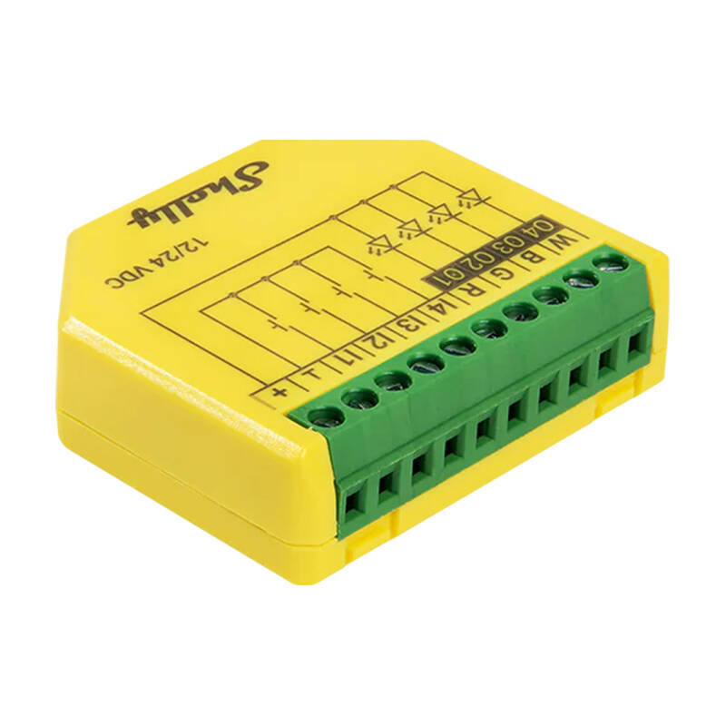 Shelly Plus RGBW PM LED juostos valdiklis, WiFi/Bluetooth