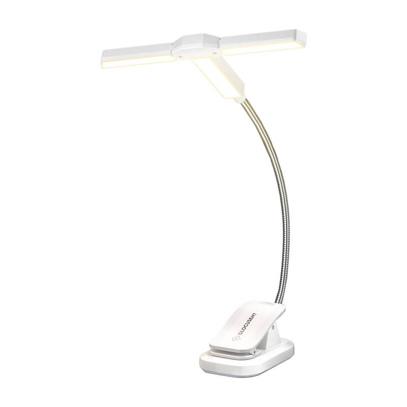 Triguba knygos lempa Glocusent GLCSNTA2303 USB-C 1000mAh balta