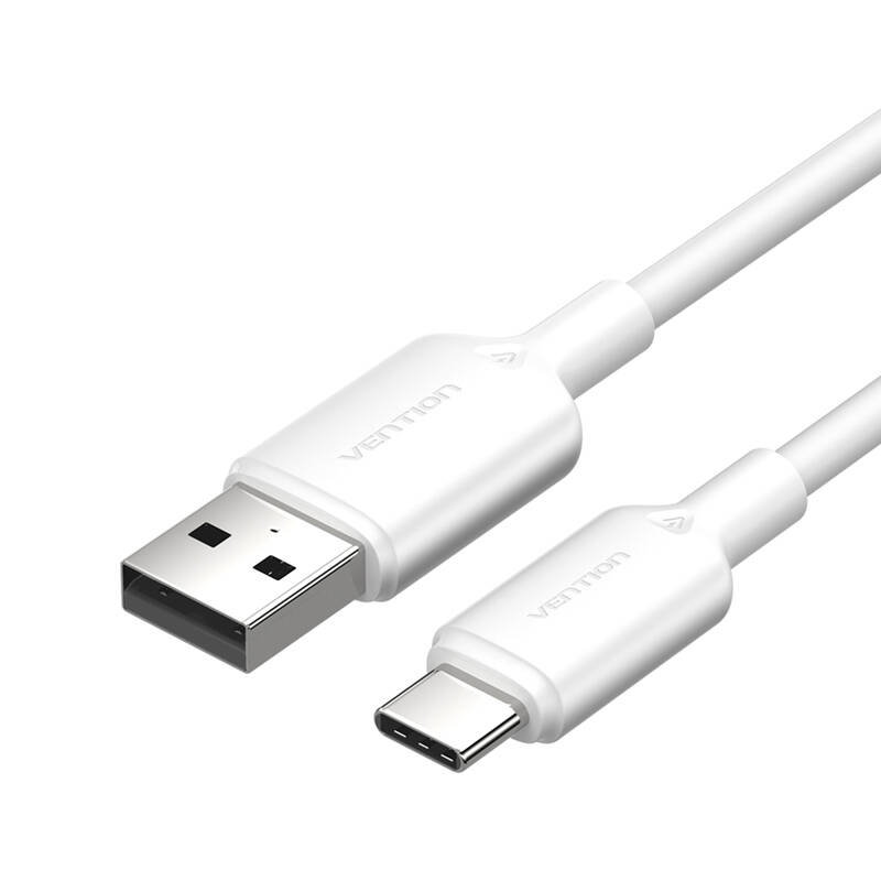 USB 2.0 A į USB-C 3A kabelis Vention CTQWF 1M (baltas)