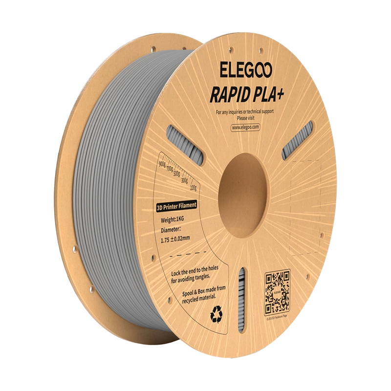 ELEGOO Rapid PLA+ gija (pilka)