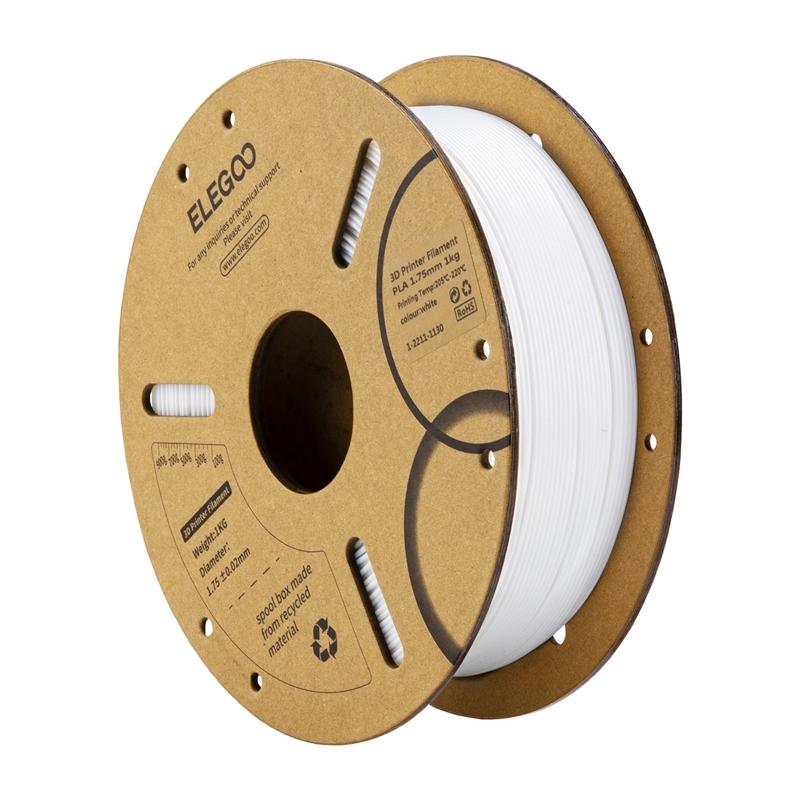 ELEGOO PLA Filamentas (Baltas)