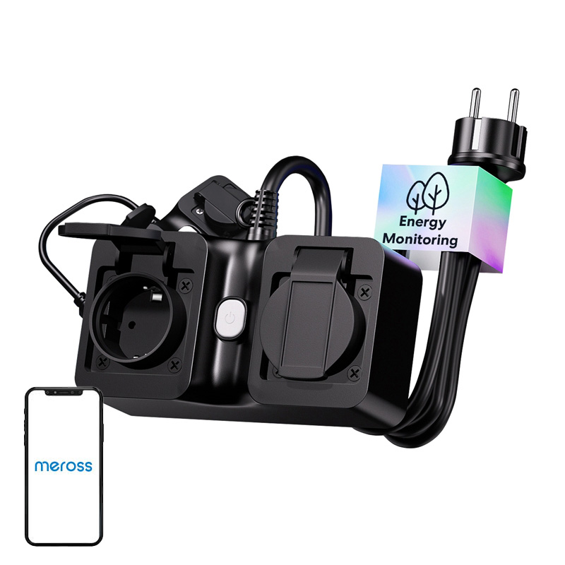 Meross MOP320MA-EU WiFi išmanusis ilgintuvas, lauko, IP44 (Matter)