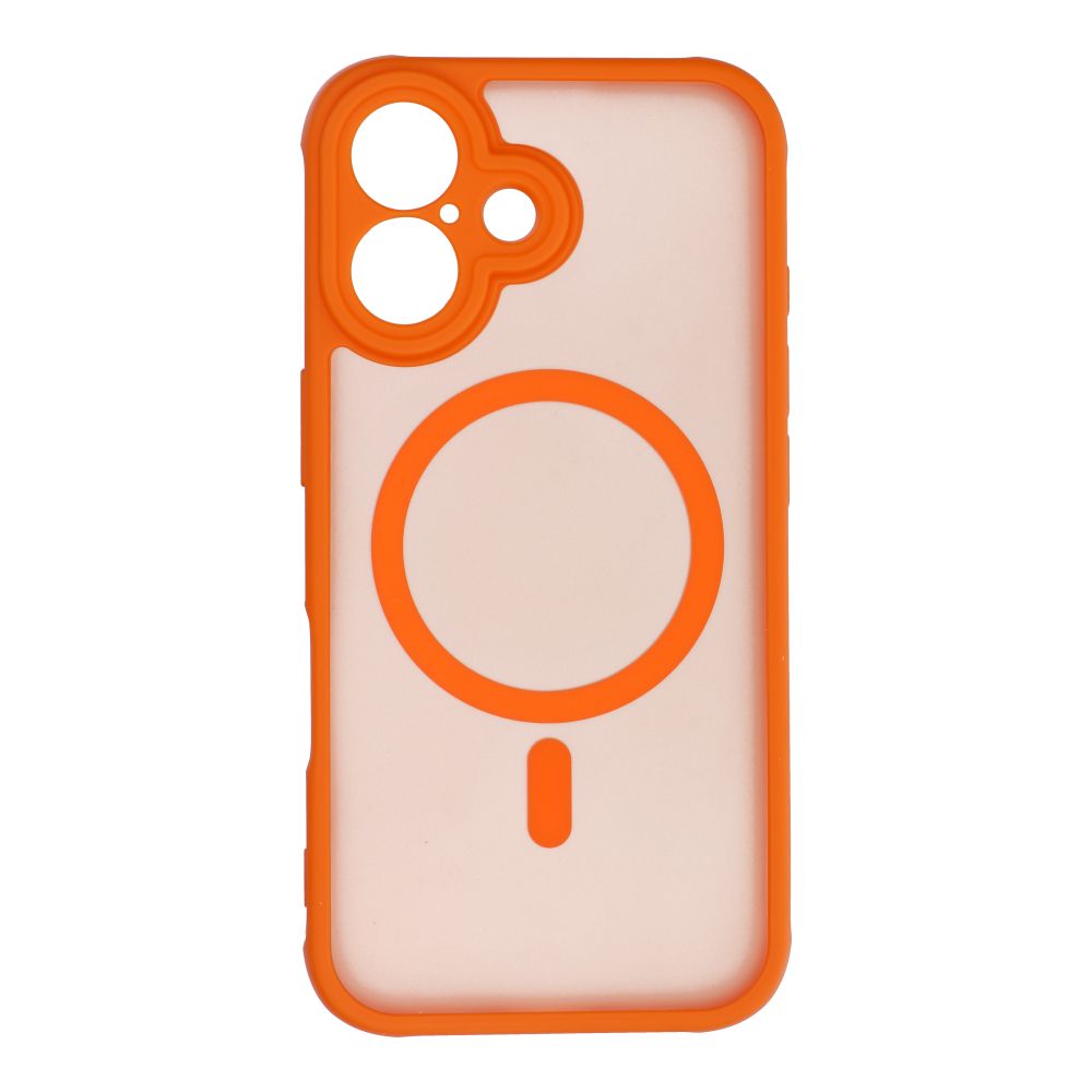 FULL MATTE MAG COVER dėklas telefonui suderinamas su Magnetiniu įkrovimu IPHONE 16 hermes oranžinė