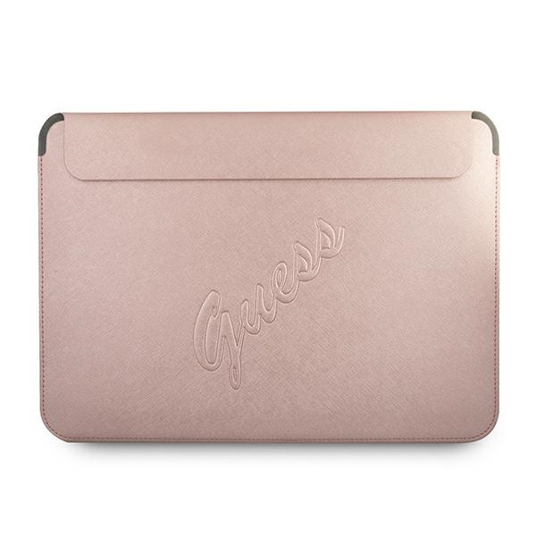 Guess Saffiano Script viršelis 13" nešiojamam kompiuteriui - rožinis