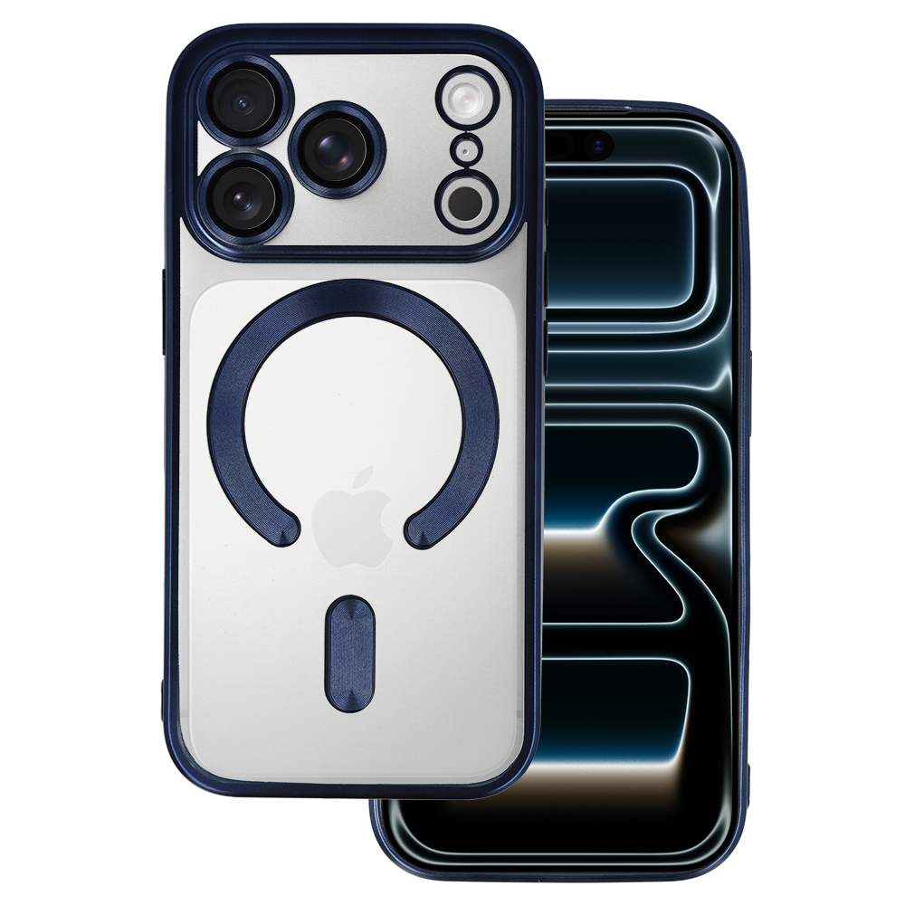 Metalinis Magsafe dėklas iPhone 17 Pro Max mėlynas