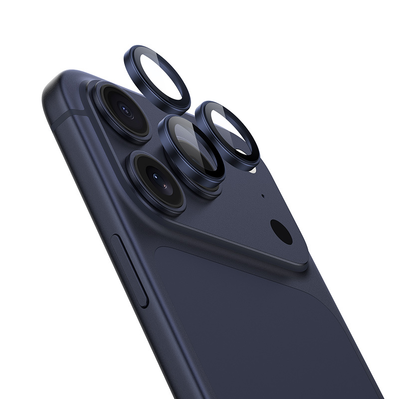 Benks grūdintas stiklas DR Sapphire Lens Protector kamerai iPhone 17 Pro/17 Pro Max (3 lęšiai) mėlynas