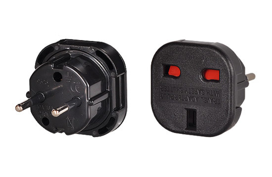 Įkroviklio adapteris - Anglija-Lenkija - juodas