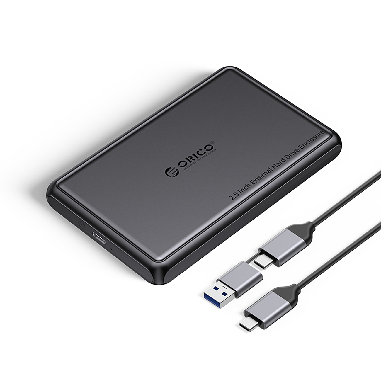 "Orico DDL25-C3" 2,5 colių HDD/SSD USB-C 5Gb/s diskinis kaupiklis - juodas
