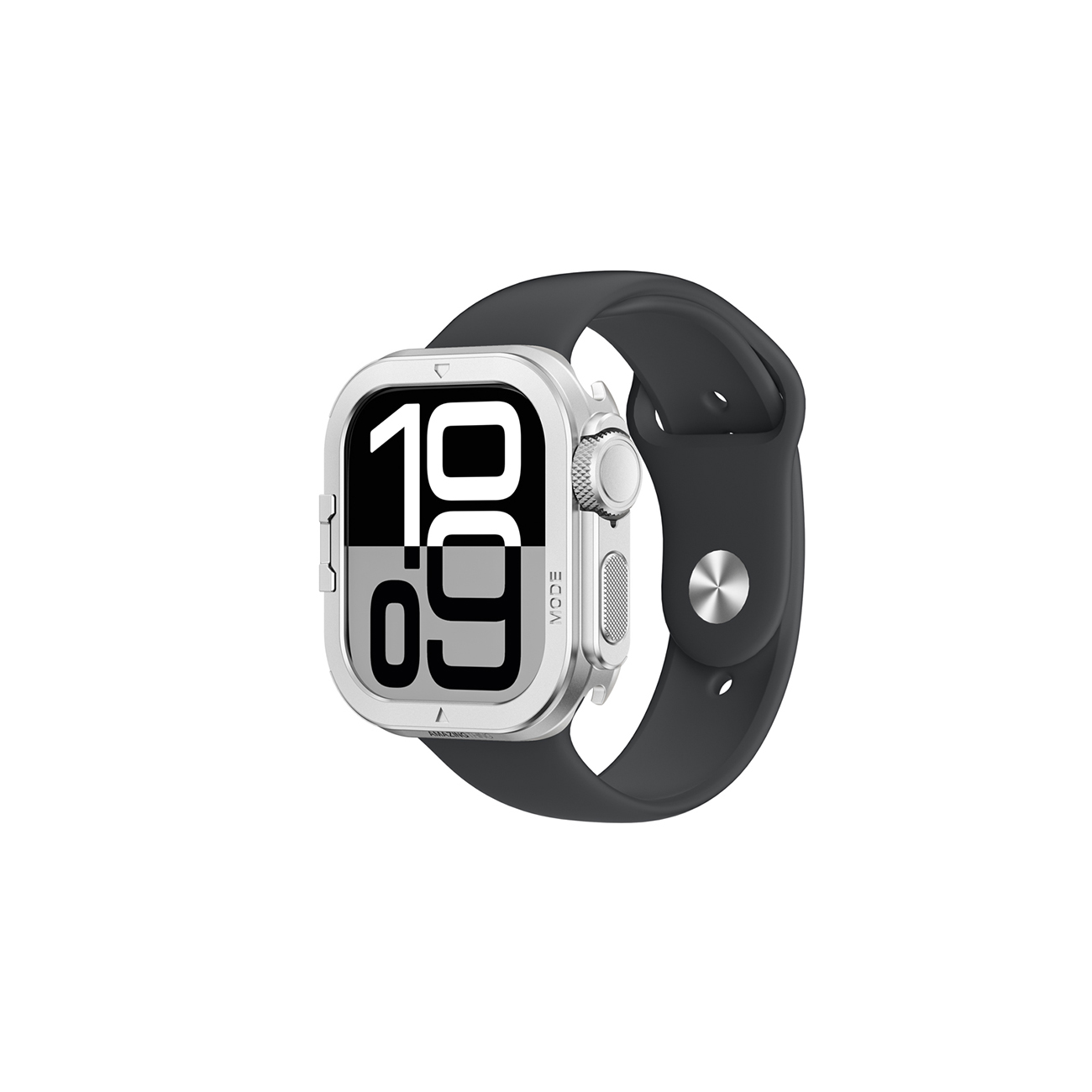 AmazingThing Titan Pro Metal Dėklas Apple Watch 11 46mm Aluminum - Sidabrinis