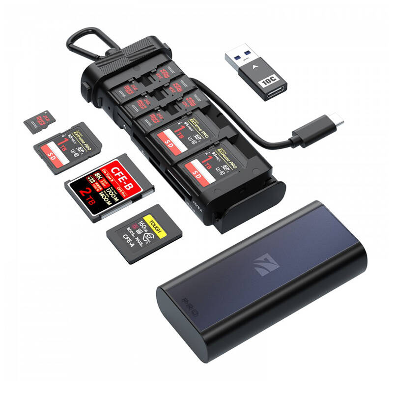 Profesionalus kortelių skaitytuvas FREEWELL CF A/B, SD, TF