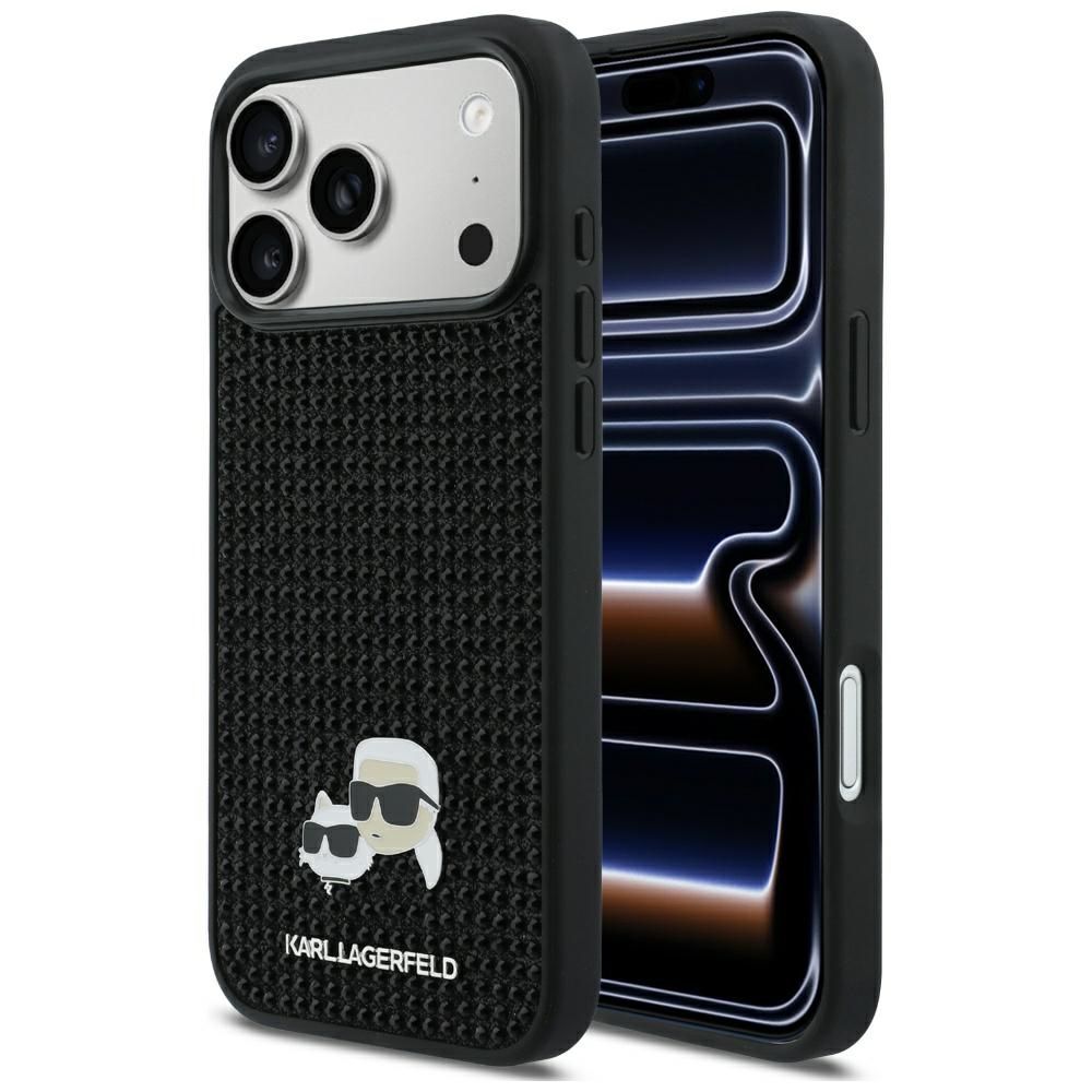 KARL LAGERFELD case for IPHONE 17 Pro Max KLHCP17X6PRKCLK (Rhinestone W/ K&C PIN) black