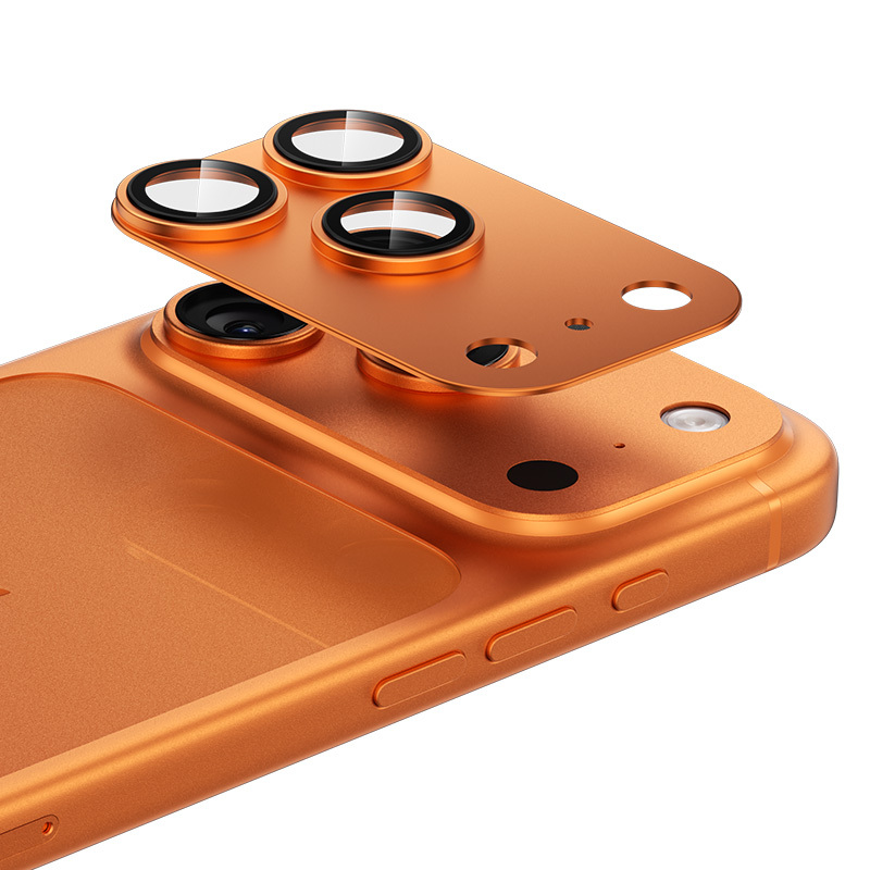 Benks Temperaudonas glass Glass Warrior Metal Integrated Lens Protector (C069) Iphone 17 Pro (lens 3 pieces) oranžinis
