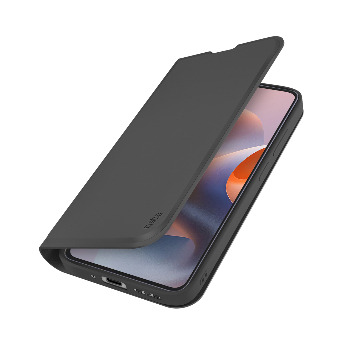 SBS Piniginė Smooth Dėklas for Motorola Moto G86 with Atverčiamas Dėklas - juodas