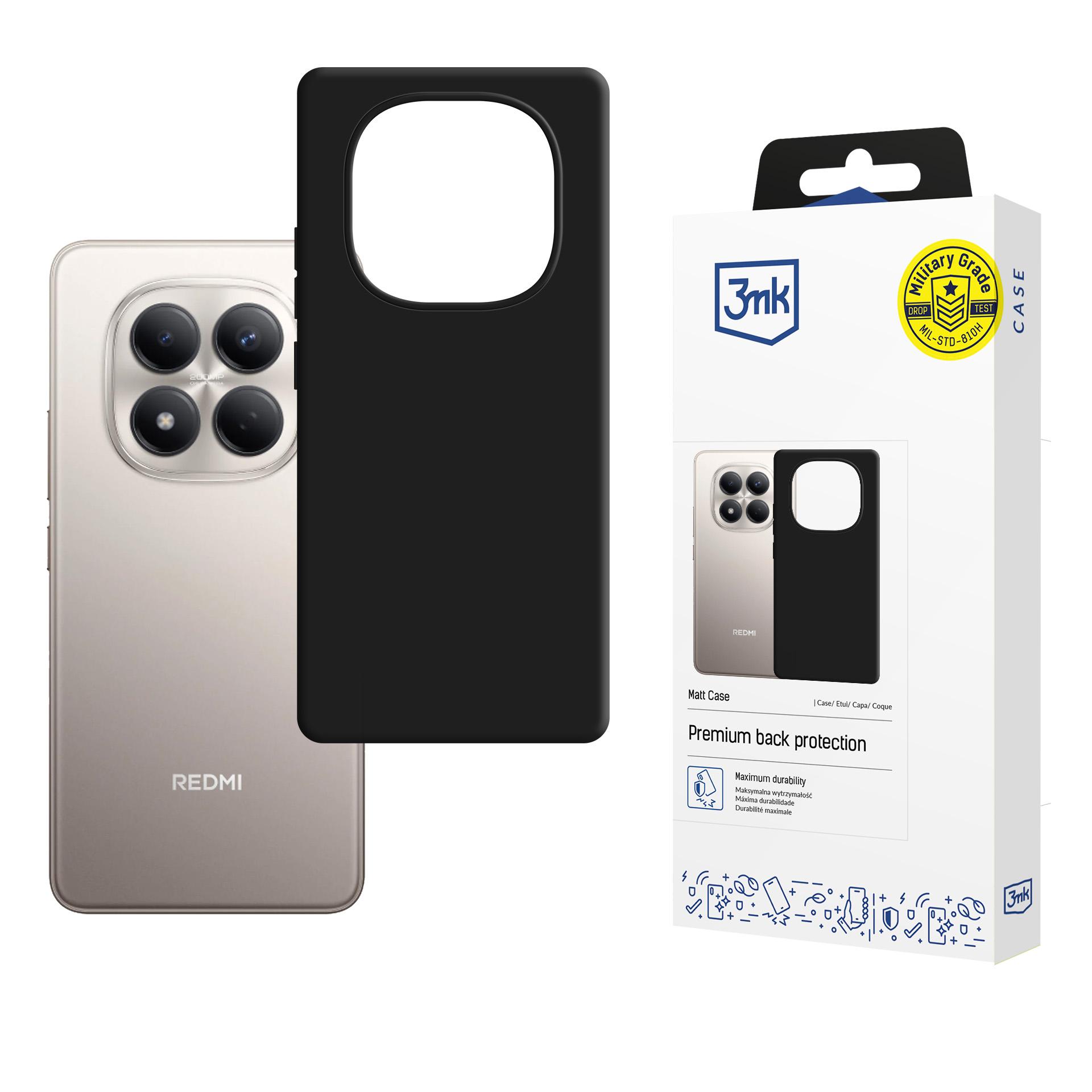 3mk Matinis Dėklas for Xiaomi Redmi Note 15 Pro 4G - matinis juodas