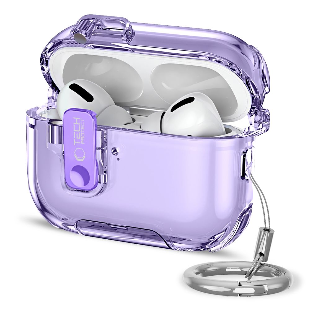 "Tech-Protect Bounce Pro" dėklas "AirPods Pro 3" - Violetinės spalvos
