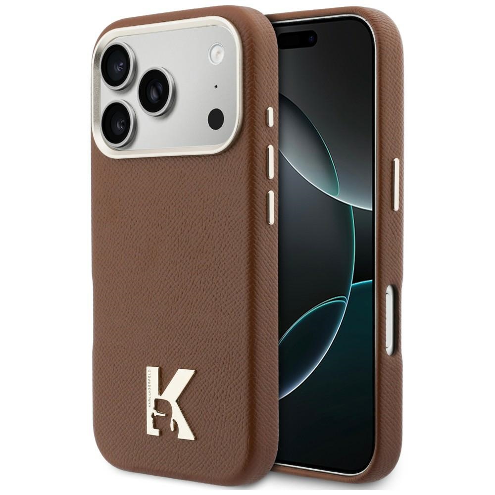 Karl Lagerfeld Karl Head Logo MagSafe Case for iPhone 17 Pro Max - Brown