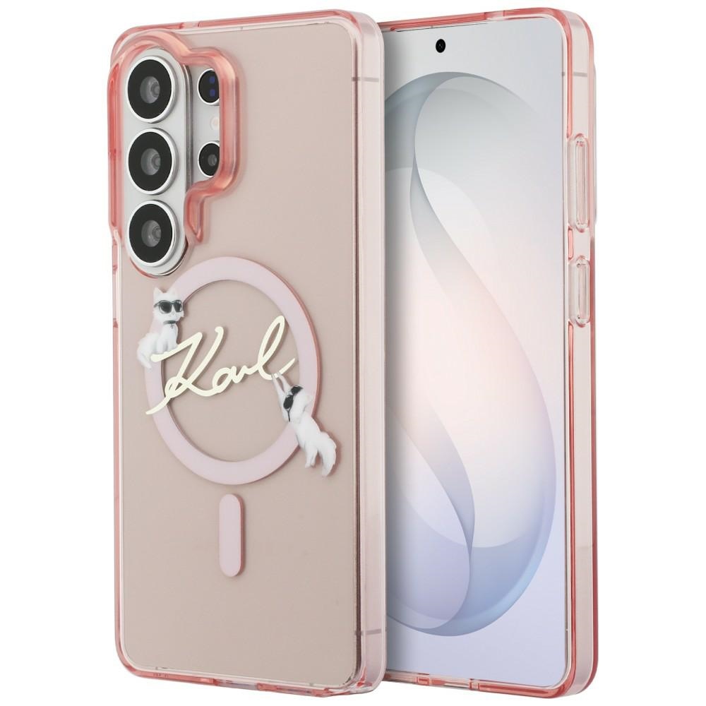 Karl Lagerfeld IML KC Script MagSafe Dėklas for Samsung Galaxy S26 Ultra - rožinis