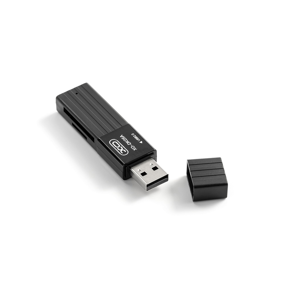 XO kortelių skaitytuvas 2 in 1 DK05A USB 2.0, juodas