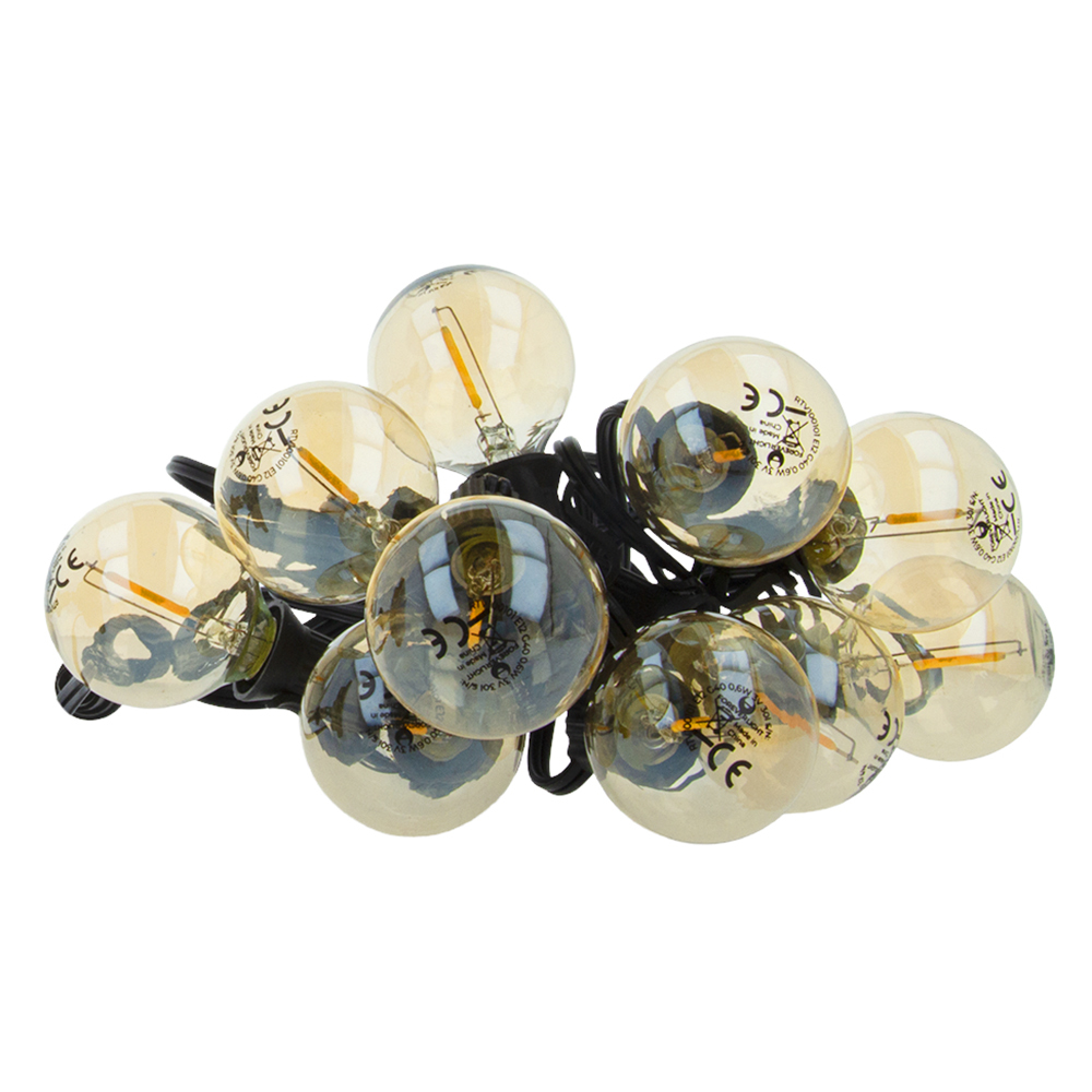 Forever Light LED Solar Garland SUNARI FLS-125 5,5m + 10 bulbs auksinis G40 IP44
